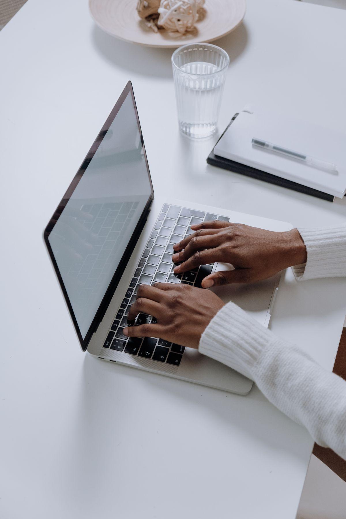 Content strategist writing an SEO-focused blog post