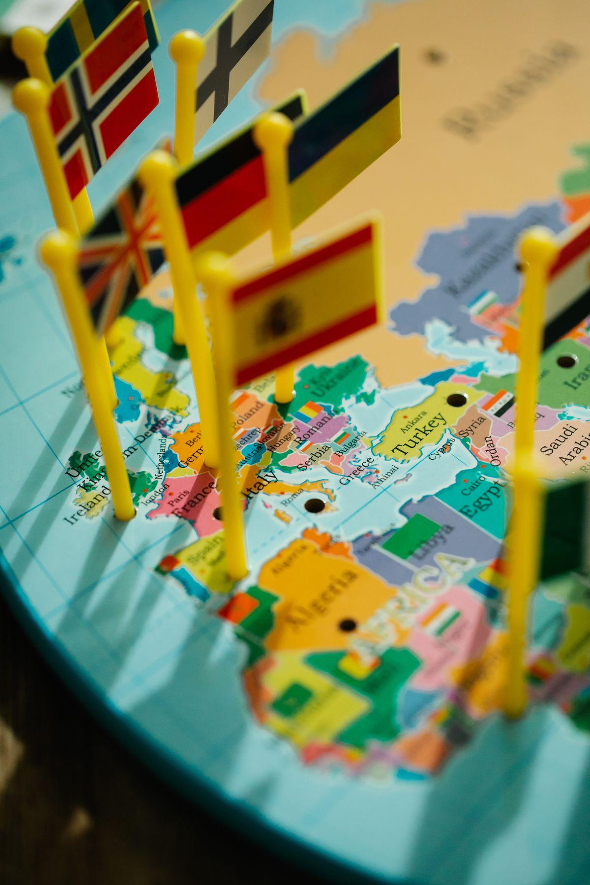 World map showing international markets served