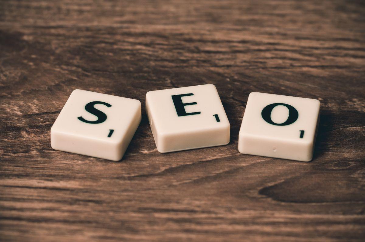 SEO spelled out, representing search engine optimization strategy