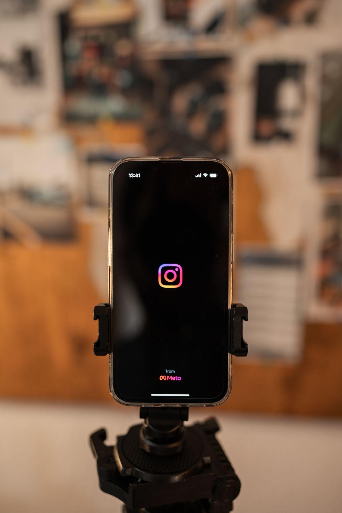 Smartphone set up to record social media content